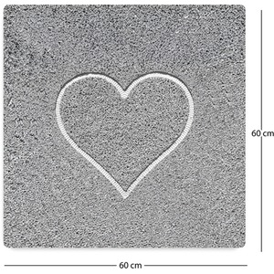 Heart Embossed Spaghetti Square Shower Mat by Nicoman
