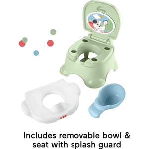 3 in 1 Puppy Perfection Potty Training Seat And Step Stool - Multicolour by Fisher Price