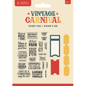 Ticket Fun Stamp and Die - Multi by Crafters Companion