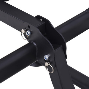 HOMCOM Multifunction Home Workout Station Tower - Black and Red by HOMCOM