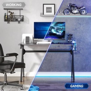 LED Galaxy Gaming Desk - Black by Chilli Seating