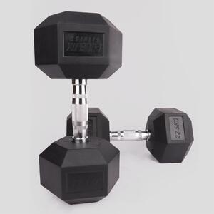 Phoenix Fitness Hex Dumbbell Pair - Black / 22.5kg by Phoenix Fitness