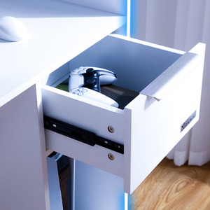 X Rocker Electra Gaming Desk with Wireless Charging and NEO Motion - WHITE by X Rocker