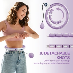 SPORTNOW Smart Weighted Hula Hoop with 16 Detachable Knots by SPORTNOW