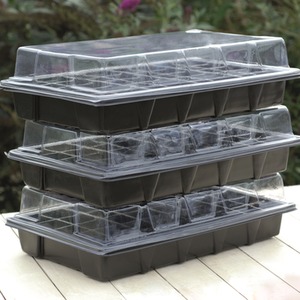 Plug and Seed Growing Tray Triple Pack - Black by Garden Grow