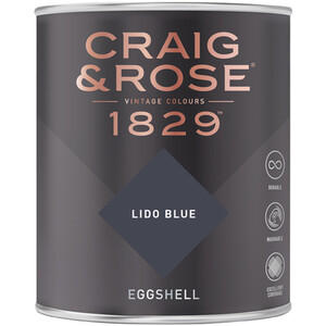 Craig and Rose Eggshell Paint - Lido Blue by Craig & Rose