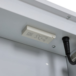 Bathroom 2-bank Dotted Lighted Mirror Cabinet - Silver by Livingandhome