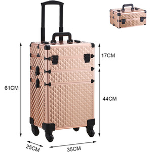 Professional Beauty Case on Wheels by Livingandhome