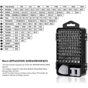 Magnetic Precision Screwdriver Set - Black