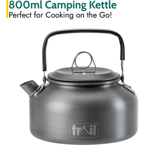 Lightweight Camping Kettle - Black / 14.5cm by Trail