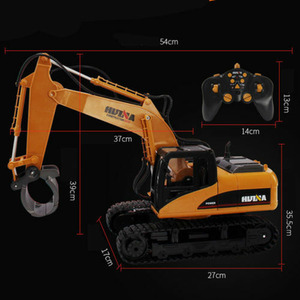 Remote Control Excavator Timber Grabber - Yellow by Big Daddy