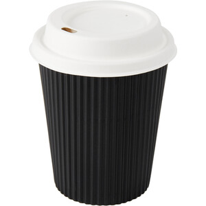 Pack of 8 My Kitchen Cups and Lids - Black