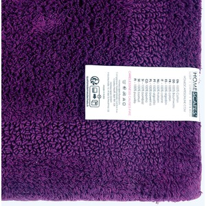 Luxury Reversible Cotton Shower Mat - Purple by Homescapes