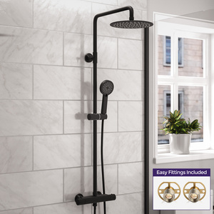 Nes Home Round Exposed Thermostatic Mixer Shower Set by Nes Home