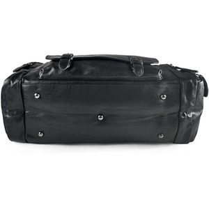 Premium PU Leather Duffel Bag and Holdall - Black / 1.46kg by SYED JEE