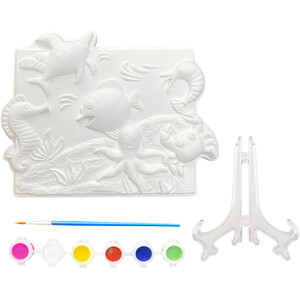 Paint Your Own Plaster Plaque Kit - White by Crafty Club