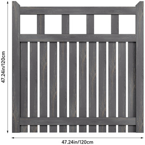 Spruce Wood Garden Fence Gate with Raised Sides by Livingandhome