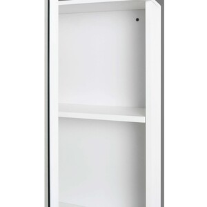 High Gloss Single Mirror Wall Cabinet - White