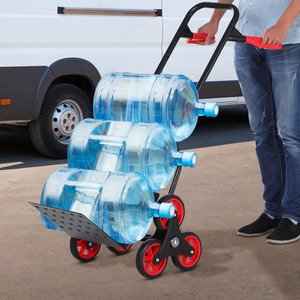 DURHAND 6 Wheels Foldable Load Cart - Black & Red by DURHAND
