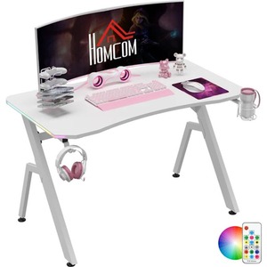 LED Galaxy Gaming Desk - White by Chilli Seating