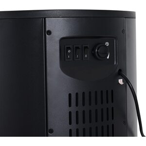 HOMCOM Electric Fireplace Heater 900W,1800W-Black - Black