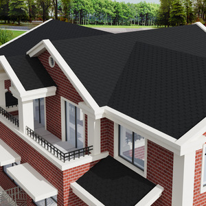 Set of 18 Mosaic Asphalt Roofing Shingles - Black by lifeideas