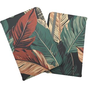 Autumn Colour Leaves Passport Cover - Green by Warren Reed - Designer