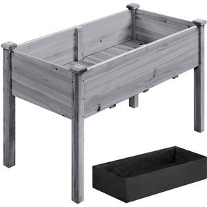 Rectangle Planter Raised Bed for Yard by Yaheetech