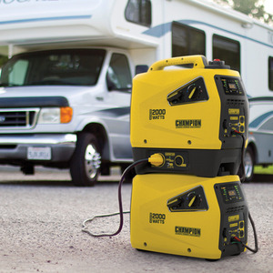 82001i-E-DF Dual Fuel Portable Inverter Generator - Yellow by Champion Power Equipment