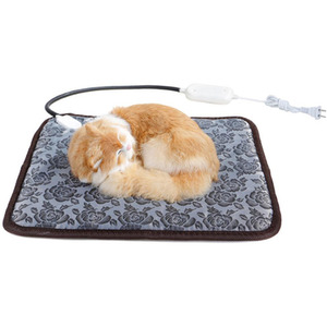 Adjustable Temperature Pet Electric Blanket - Grey / Flowers