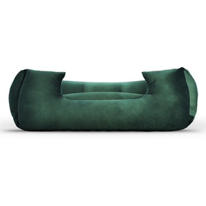 Medium Emerald Green Plush Velvet Dog Bed - Emerald Green by FABRICNCO