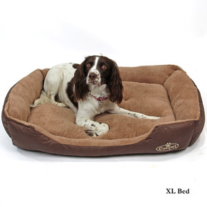 Faux Fur Dog Bed in Brown by Actiaspet