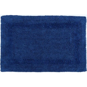 Luxury Reversible Cotton Bath Mat - Blue by Homescapes