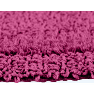 Luxury Reversible Cotton Bath Mat Set - Raspberry by Homescapes