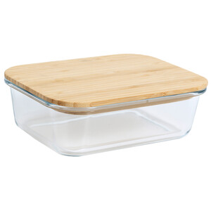 Bamboo Lid Glass Food Storage Tub - 6.6cm