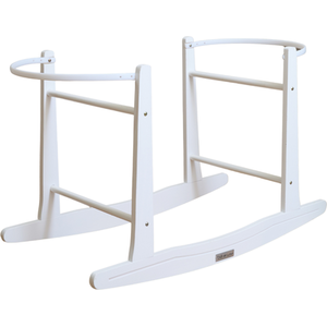 Rocking Moses Basket Stand - White by Clair de Lune