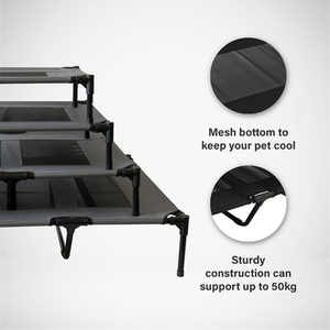 Elevated Dog Bed in Grey - Grey / XL by Actiaspet