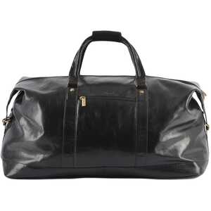 Extra Large Leather Travel Holdall 2081 - Black/vt by Ashwood Leather