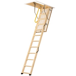 EnviroFold Timber Loft Ladder - Yellow by TB Davies