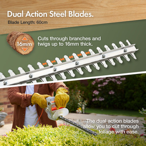 550W Electric Hedge Trimmer - Grey by VonHaus