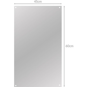 Frameless Rectangle Mirror 450 x 600mm - Silver