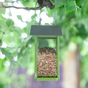 Beach Hut Bird Seed Feeder - Green by Garden Mile