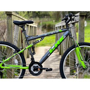 Basis Link Adult's Full Suspension MTB, 26In - Graphite/Green by Basis