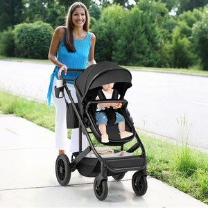3-in-1 Newborn Stroller - Black by Costway