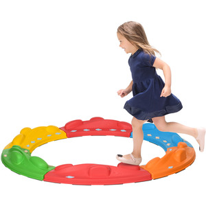 ZONEKIZ Kids 6-Piece Balance Beam, Obstacle Course - Red by ZONEKIZ