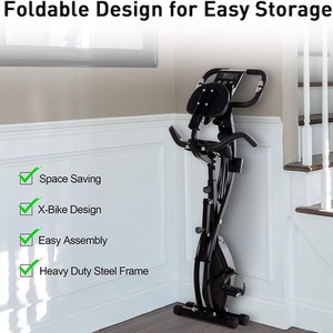 HOMCOM Stationary Foldable Bike - Black by HOMCOM