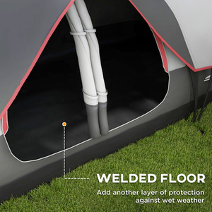 Outsunny Camping Tent with 2 Bedroom and Waterproof Rainfly by Outsunny