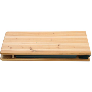 Foldable Firwood Trestle Table Bench Iron Stand Garden Camping - Light Brown / 76cm by Livingandhome