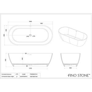 Girona Compact Freestanding Matt Stone Bath - White / 1800mm by Fino Stone