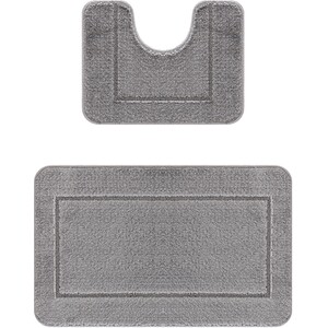 Chelsea 2 Piece Bath Mat Set - Grey
